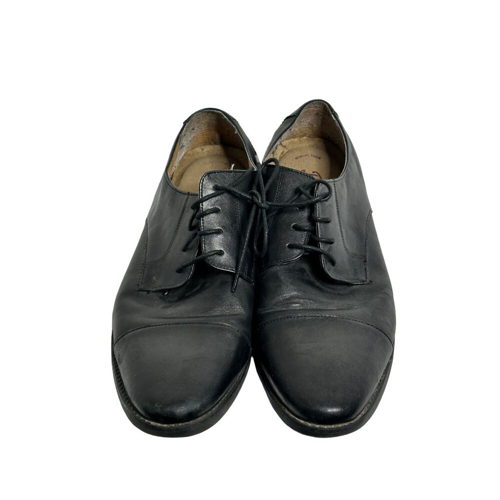Florsheim Mens Size 12 D Black Leather Lace-Up Cap Toe Dress Shoes 11840-001